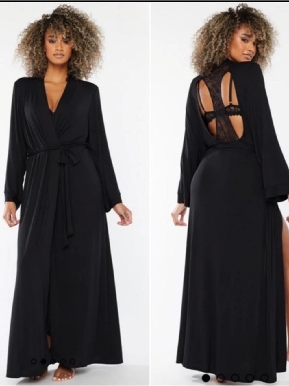 Savage X Fenty Black Lace Robe NWT Sz. XL #151